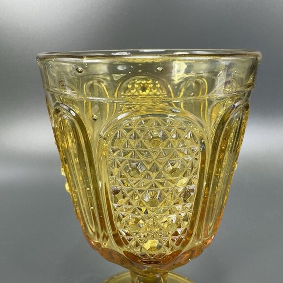L G Wright Amber Glass Cups Goblet Set 2 Manganese 365nm Green UV Glow Cups - Picture 9 of 15